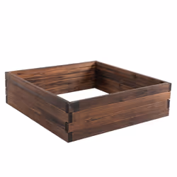 Outsunny Wooden Raised Garden Bed Planter Grow Containers Flower Pot 80 x 80cm - Additional view 6