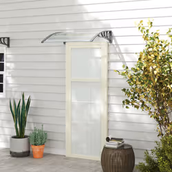 Outsunny Door Canopy Awning Outdoor Window Rain Shelter for Door 100 x 75cm