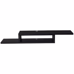 HOMCOM Wall Mounted Media Console Floating TV Stand with Shelf Black