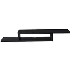 HOMCOM Wall Mounted Media Console Floating TV Stand with Shelf Black