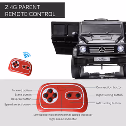 HOMCOM Mercedes Benz G500 12V Kids Electric Ride On Car w/ Remote Control Black - Additional view 4