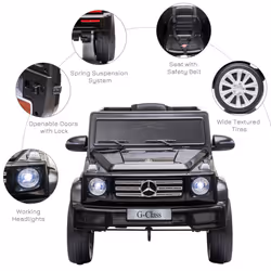 HOMCOM Mercedes Benz G500 12V Kids Electric Ride On Car w/ Remote Control Black - Additional view 5