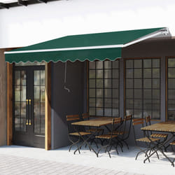 Outsunny Manual Retractable Awning Garden Shelter Canopy 3 x 2m Green