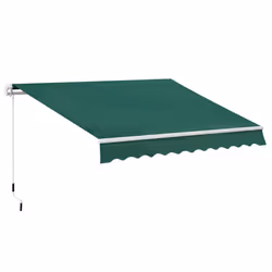 Outsunny Manual Retractable Awning Garden Shelter Canopy 3 x 2m Green - Additional view 8