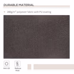 Outsunny Manual Retractable Awning Garden Shelter Canopy 3 x 2m Grey