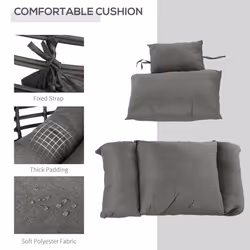Outsunny Outdoor indoor Wicker Teardrop Chair with Cushion Rattan Lounger - Additional view 4
