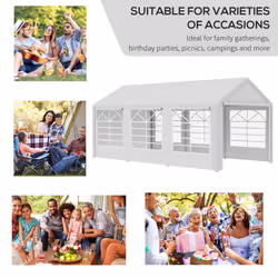 Outsunny 6m x 3m Heavy Duty Carport Outdoor Car Canopy Shelter Party Tent - Additional view 5