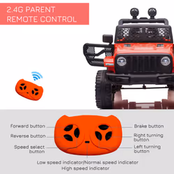 HOMCOM 12V Kids Electric Ride On Car Truck Off-road Toy W/ Remote Control Red - Additional view 6