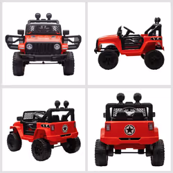 HOMCOM 12V Kids Electric Ride On Car Truck Off-road Toy W/ Remote Control Red - Additional view 7