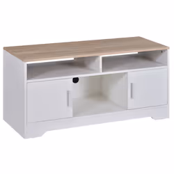 HOMCOM Home Office 42" TV Stand Storage Unit w/ Cabinets Shelves