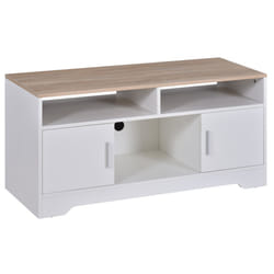 HOMCOM Home Office 42" TV Stand Storage Unit w/ Cabinets Shelves