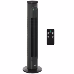 HOMCOM 30" LED Tower Fan with 70 Oscillation Remote Controller Grey