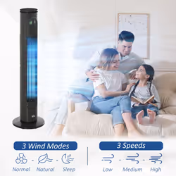 HOMCOM 30" LED Tower Fan with 70 Oscillation Remote Controller Grey