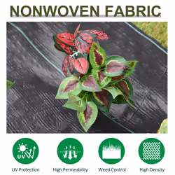 Outsunny 2x50m Weed Barrier Fabric Durable Convenient Design Weed Block Mat