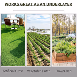 Outsunny 2x50m Weed Barrier Fabric Durable Convenient Design Weed Block Mat