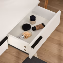 HOMCOM Dressing Table Vanity Set Make Up Desk with Mirror & Stool White - Additional view 5