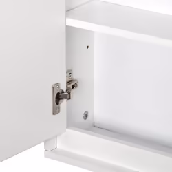 HOMCOM Wall Mounted Mirror Cabinet w/ Storage Shelf for Bathroom White - Additional view 5
