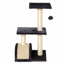 PawHut 72cm Cat Tree Climbing Tower with Sisal Scratching Post - Black - Additional view 6