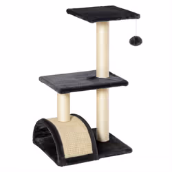 PawHut 72cm Cat Tree Climbing Tower with Sisal Scratching Post - Black - Additional view 8