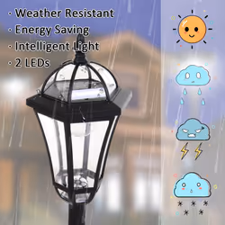 Outsunny 2 PCS LED Garden Lights Lamp Solar Powered Lantern Auto Switch Patio - Additional view 5