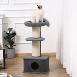PawHut Cat Tree Kitten Tower Pet Furniture w/ Scratching Post Condo Perches