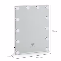 HOMCOM Hollywood Makeup Mirror with Led Light Dimmer Cosmetic Beauty Stage - Additional view 8