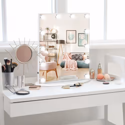 HOMCOM Hollywood Makeup Mirror with Led Light Dimmer Cosmetic Beauty Stage - Additional view 9