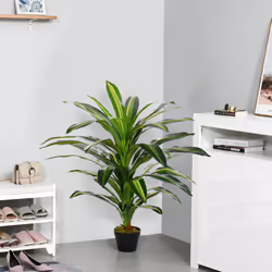 Outsunny 110cm/3.6FT Artificial Dracaena Plant Fake Tree Potted Home Office - Additional view 8