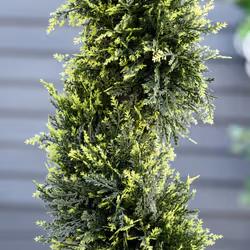 Outsunny Set Of 2 90cm/3FT Artificial Spiral Topiary Trees w/ Pot Fake Plant