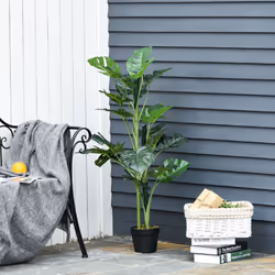 Outsunny 100cm/3.3FT Artificial Monstera Tree Fake Plant in Pot Indoor Outdoor - Additional view 5