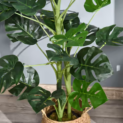 Outsunny 100cm/3.3FT Artificial Monstera Tree Fake Plant in Pot Indoor Outdoor - Additional view 7