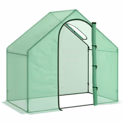 Outsunny Walk-In Portable Greenhouse Mini Grown House Steel Frame Window Green - Additional view 7