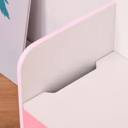 HOMCOM Kids Wooden Toy Box Children Storage Chest Bench Organiser Bedroom Pink - Additional view 7