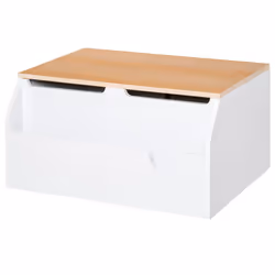 HOMCOM Wooden Kids Toy Box Children Storage Chest Organiser Book Slot White - Additional view 8