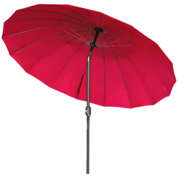 Outsunny 2.5m Round Curved Adjustable Parasol Sun Umbrella Metal Pole Red - Additional view 8