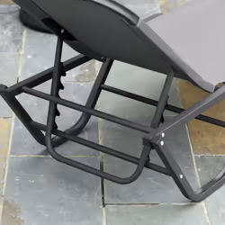 Outsunny Sun Lounger Relaxer Recliner with 5-Position Adjustable Backrest Grey - Additional view 6