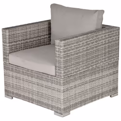 Outsunny Single Wicker Furniture Sofa Chair w/ Padded Cushion for Garden Balcony - Additional view 8