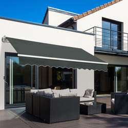 Outsunny 3.5M x 2.5M Manual Awning Canopy Retractable Sun Shade Shelter