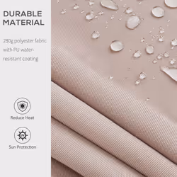 Outsunny 4x2.5m Manual Awning Window Door Sun Weather Shade w/ Handle Beige - Additional view 5