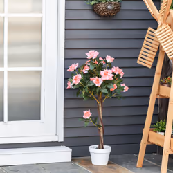 Outsunny 90cm Artificial Rose Tree, Fake Decorative Plant, Pink - Additional view 5