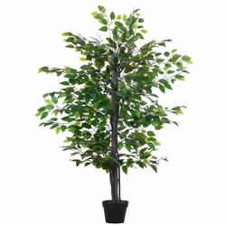 Outsunny 145cm Artificial Banyan Plant Faux Decor Tree w/ Pot Indoor Outdoor - Additional view 7