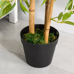 Outsunny Set of 2 120cm/4FT Artificial Bamboo Trees Plant w/ Pot Indoor Outdoor - Additional view 5
