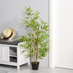 Outsunny Set of 2 120cm/4FT Artificial Bamboo Trees Plant w/ Pot Indoor Outdoor - Additional view 8