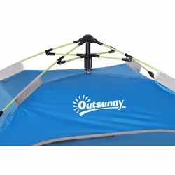 Outsunny 2 Man Pop-up Beach Tent Sun Shade Shelter Hut w/ Windows Door Blue - Additional view 6