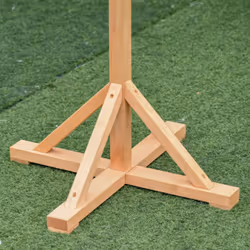PawHut Wooden Bird Feeder w/ Cross-shaped Support Feet Weather Resistant Roof - Additional view 8
