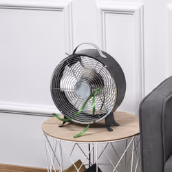 HOMCOM 2-Speed Electric Fan with Safe Guard Anti-Slip Foot Pads Black