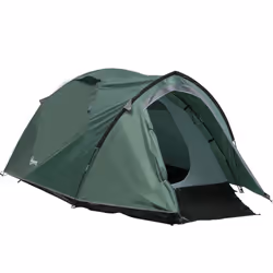 Outsunny Compact Camping Tent w/ Vestibule & Mesh Vents for Hiking Green - Additional view 8