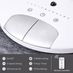 HOMCOM 28" 9-Mode Adjustable Fan With Remote Controller