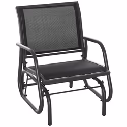Outsunny Outdoor Gliding Swing Chair Garden Seat w/ Mesh Seat