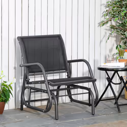 Outsunny Outdoor Gliding Swing Chair Garden Seat w/ Mesh Seat